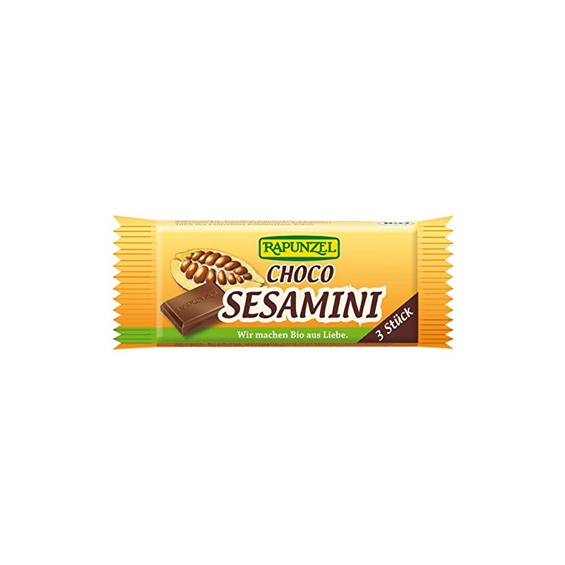 Rapunzel, Sesamini al cioccolato bio, 4x27g
