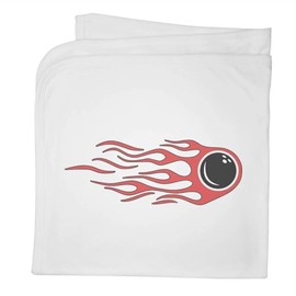 Azeeda 'Bowling Ball Red Fire' Cotton Baby Blanket/Shawl (BY00033311)