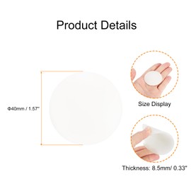 uxcell Door Stopper Wall Protector, 24Pcs 40mm/1.57" Silicone White Door Knob Wall Protectors with Self Back Adhesive Door Handle Bumper Stops for Home Office