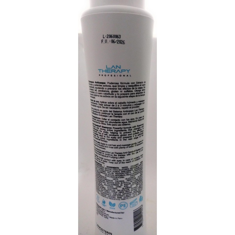 Lanosterin contro caspa - Dandruff Control with rosemary extract shampoo