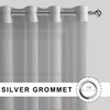 JIUZHEN Grey Sheer Curtains 84 Inches Long - Grommet Semi
