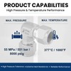 VALVENTO 316 Stainless Steel Compression Tube Fitting 90 Degree Elbow