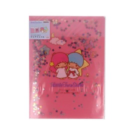 Sun-Star Stationery S2174510 Sanrio Characters Goods, Clear File, A5 Size, Sequins Included, Little Twin Stars
