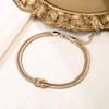 Ever Faith Gold Choker Necklace Adjustable Snake Chain Knot Necklace