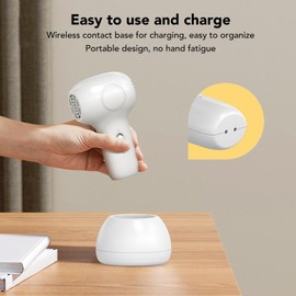 Secador de Pelo Inalámbrico para Niños: Mini Secador Portátil para Bebés con Temperatura Constante de 2 Velocidades, Secador de Pelo Compacto y Silencioso para Niños para (Blanco