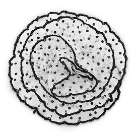 Expo International Polka Dot Carnation Brooch and Hairclip Hair Accessory, White