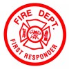 FIRST RESPONDER FIRE DEPARTMENT -  MALTESE CROSS Highly Reflective 2 1/2" Decal