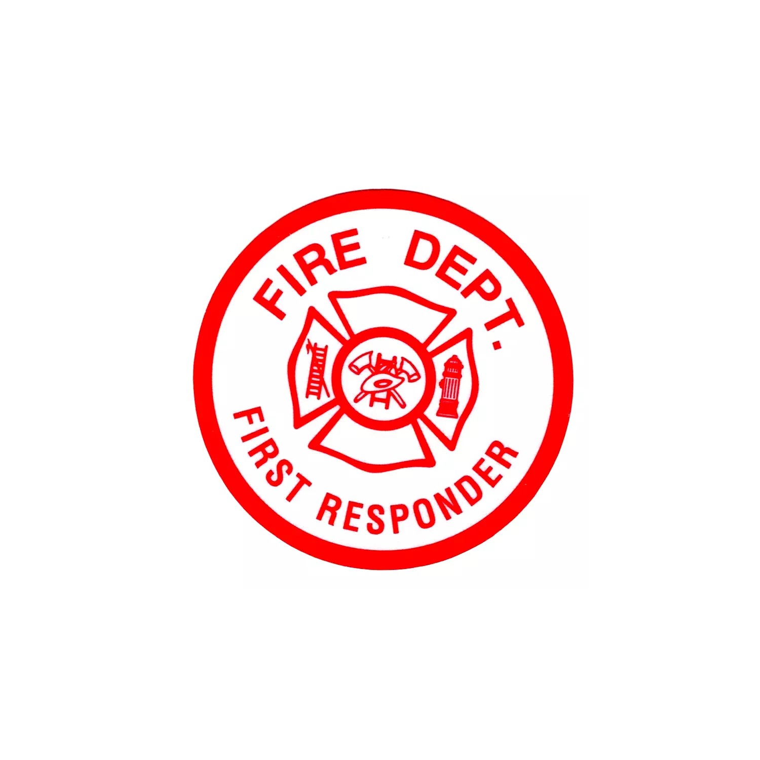FIRST RESPONDER FIRE DEPARTMENT - MALTESE CROSS Highly Reflective 2 1/2 ...