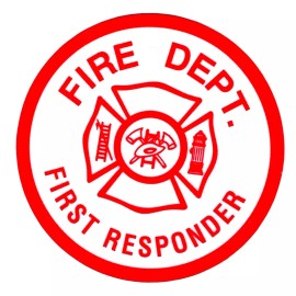FIRST RESPONDER FIRE DEPARTMENT -  MALTESE CROSS Highly Reflective 2 1/2" Decal