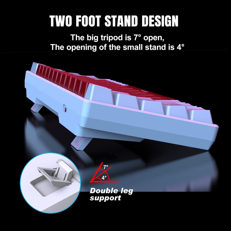 Snpurdiri Wired 60% Mechanical Gaming Keyboard, White LED Backlit Ultra-Compact