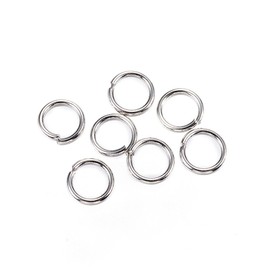 HDSupplies 100 Pieces - 304 Stainless Steel Jump Rings - 4.5mm - 21 Gauge (0.7mm Thickness)