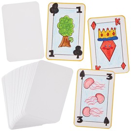 Baker Ross FN554 Carte da gioco bianche - Confezione da 3, crea le tue carte da gioco, disegna il tuo mazzo di carte