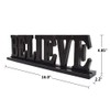 Rustic Wood Believe Letter Sign - Free Standing Decorative Table