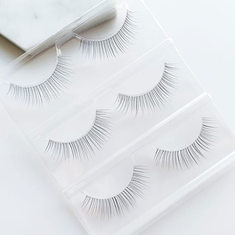 Musegetes False Eyelashes 4D Clear Band False Eyelashes Natural False