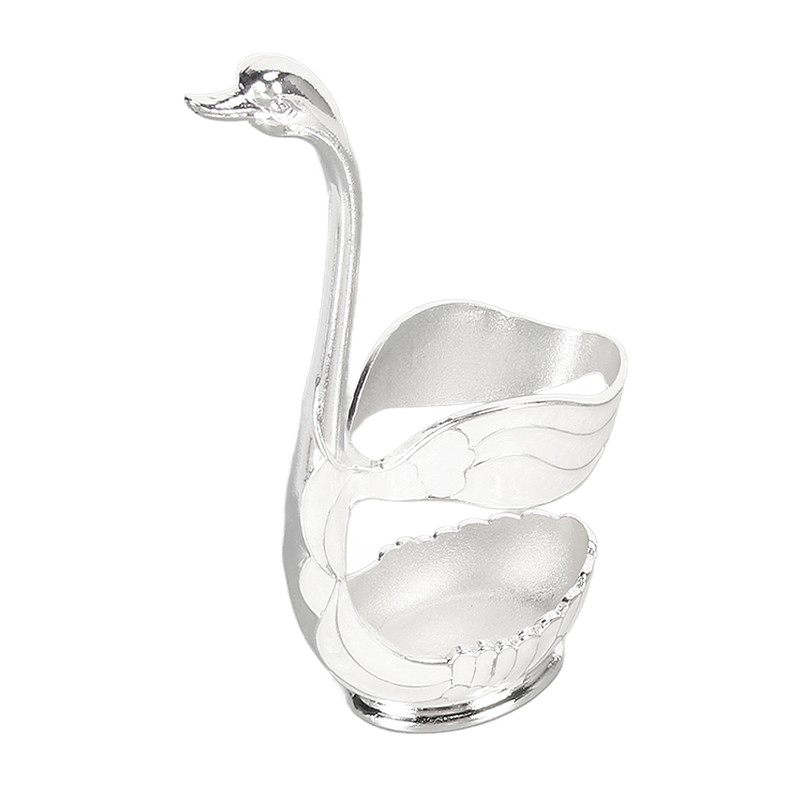 Silver Swan Dinnerware Set Swan Base Holder Teaspoon Cutlery Set