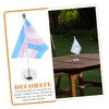 TEHAUX 1set Rainbow Table Flag Pride Decorations Desk Flag Rods
