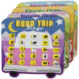 Road Trip Bingo - Road Trip Travelling Bingo Game for Families and Kids on Road Trips and Vacations - 4 Compact Bingo Boards for Easy Travel