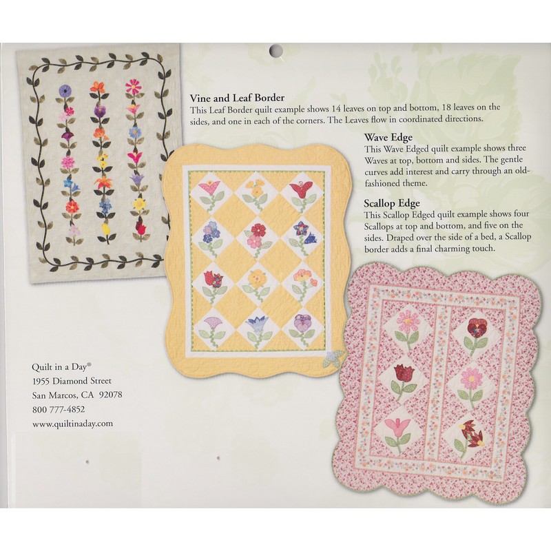 Quilt in a Day 2019 Scallops, Vines and Waves Template