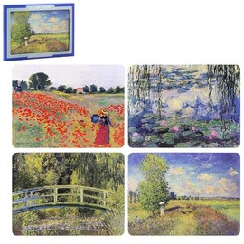The Leonardo Collection Table Place Mats Set of 4 | Non Slip Washable Table Mats For Dining | Designed By Claude Monet | Set of 4 Printed Designer Placemats