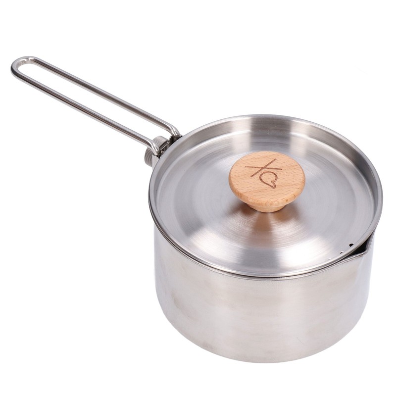 1000ml Camping Pot Stainless Steel Portable Outdoor Tea Coffee Pot