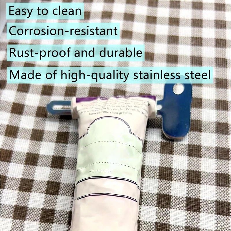 Toothpaste Squeezer, 4 Pcs Metal Manual Toothpaste Squeezer Roller Stainless