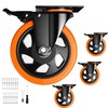 5 Inch Swivel Caster Wheels, Heavy Duty Casters Set of