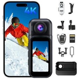 JLRKENG Mini Body Camera 4K Bodycam Waterproof Thumb Action Camera with APP