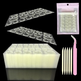 Fomkrio 1200Pcs Nail Adhesive Tabs for Press On, Extra Large 50 Sheets Jelly Gel Glue Alternative Stickers, Double Sided Thick & Strong Solid Glue Sticky Tabs for Manicure