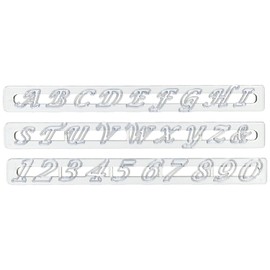 FMM Upper Case Script Alphabet & Number Tappit Cutters Set