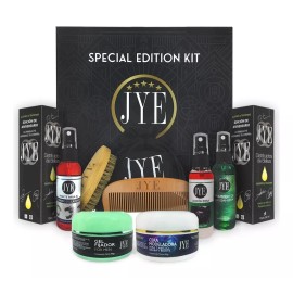 JYE Kit De Lujo Mas Barba 7, En 1 Loción,shampoo,aceite,cera,gel