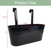 Joyfernal Hanging Planters for Outdoor Plants, 17" Railing Planter Pots,
