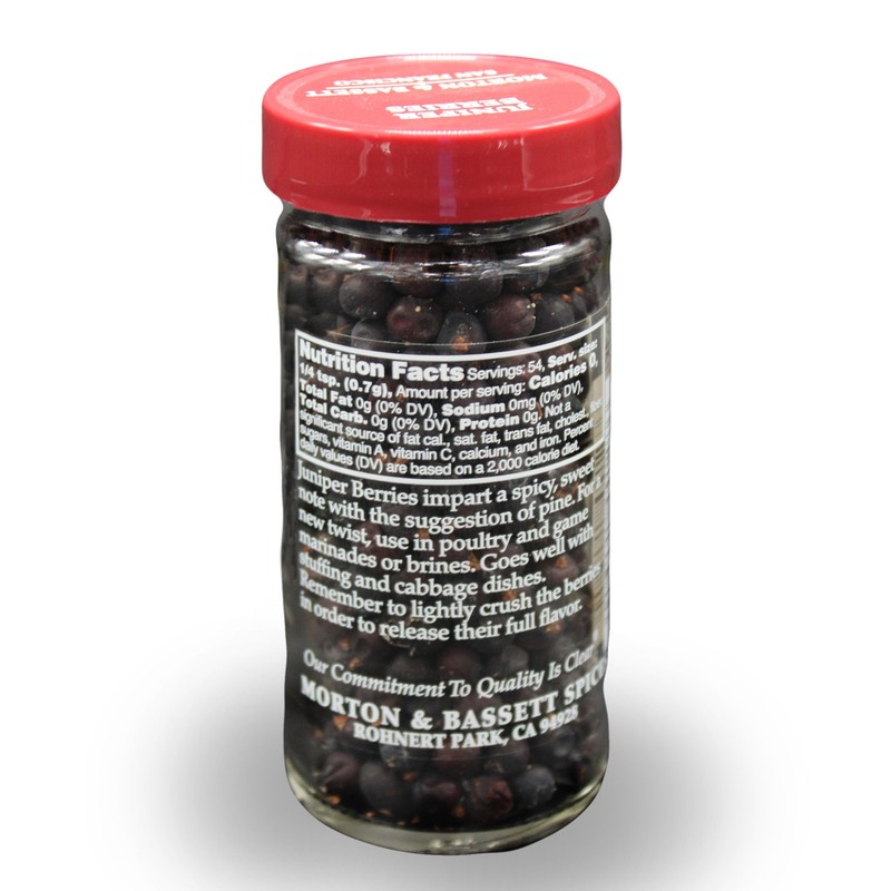 Morton & Bassett Juniper Berries, 1.3 oz – Non-GMO, Salt-Free,
