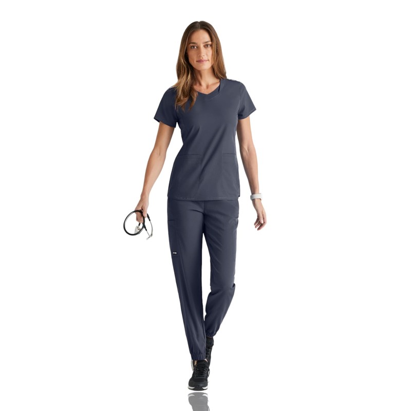 BARCO Grey's Anatomy Spandex Stretch Direct - Bolt Scrub Top