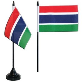 Gambia Table Flag 4 x 6 inch