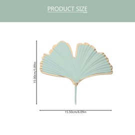 OUNONA 8Pcs Metal Leaf Wall Hooks Gold Green Tropical Design Key Holder Clothes Coat Towel Hooks for Bathroom Kitchen Bedroom 6.1X6X1.7 Inch