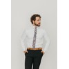 DAZI - Corbata de algodón con estampado floral para hombre,