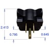 Hug-A-Plug Grounded Right Angle Adapter Plug - Black [15a 125v