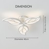 STARRYOL 24 W Modern Leaf-shaped LED Ceiling Light, 45 cm