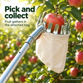 Fruit Picker Tool for Harvesting Tree Fruit – 14cm Fruit Collecting Head for Backyard Gardens and Home Orchards