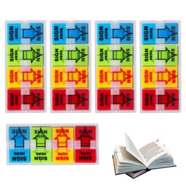 500 Pcs Sign Here Stickers Arrow Labels Stickers Sign Here Tabs with Dispenser Arrow Flag Sign Sticker for Documents Notebooks Home Office School Supplies
