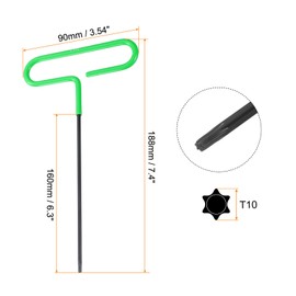 HARFINGTON T Handle Hex Key Wrench T10 Torx Star 6 Point T-Key Hexagon Wrenches Spanner Repair Tool with Cushion Grip
