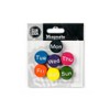 Trendform® Assorted Circular Office Magnets - Weekdays (1 set of