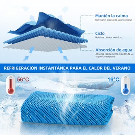 10 Pzs Toallas de Microfibra 90x30 cm para Gym y Viaje