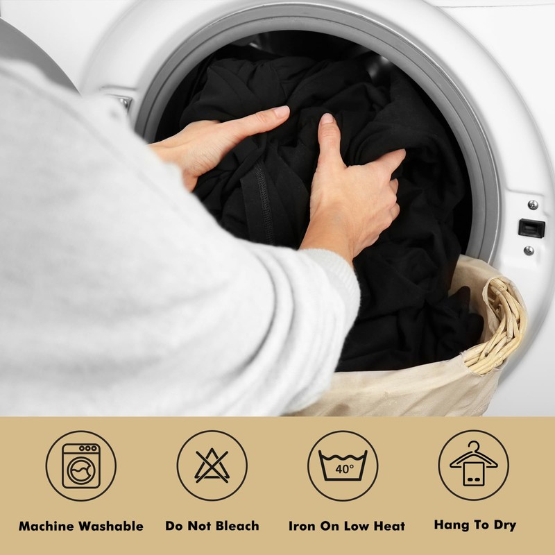 Fixwal Black Tablecloth Rectangle 60 x 84 Inch, 2 Pack