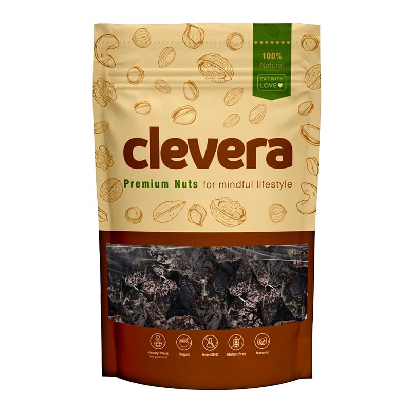 Clevera Pitted Prunes 1.2-lb (Premium),100% Fruit, No Sugar added