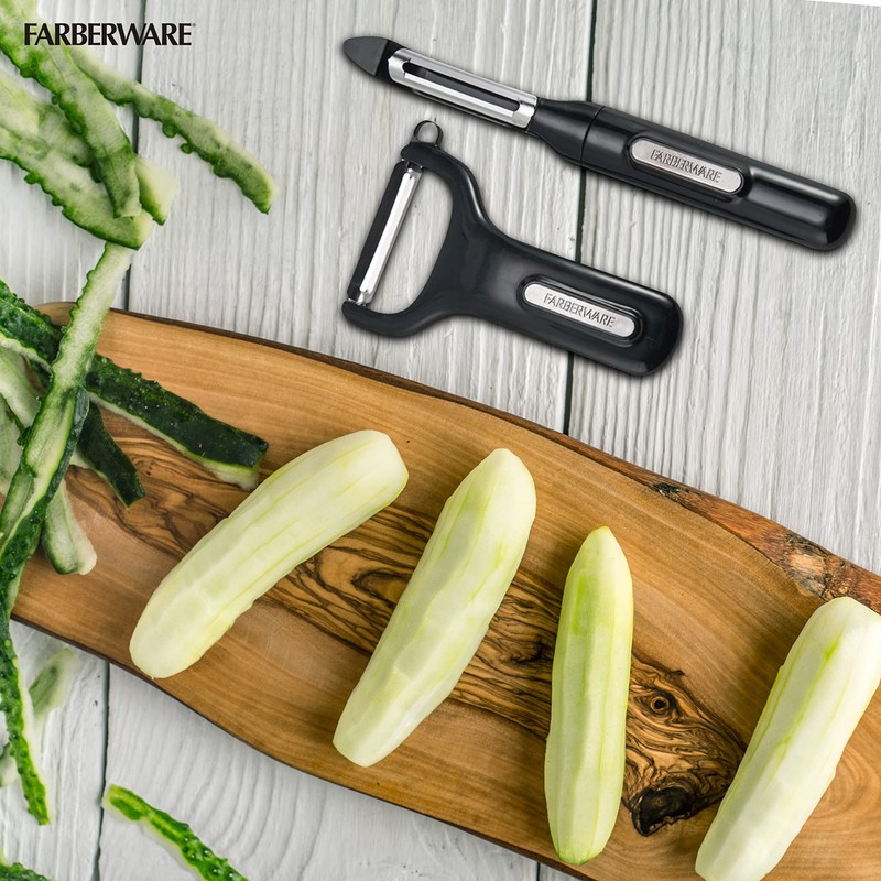 Farberware Professional Euro Peeler and Y-Peeler Set, 8-Inch and 5-Inch,