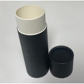 Empty Cardboard Deodorant Containers - Push-up style, top-fill, reusable and biodegradable 1.0 oz (15 Count (Pack of 1), Black)