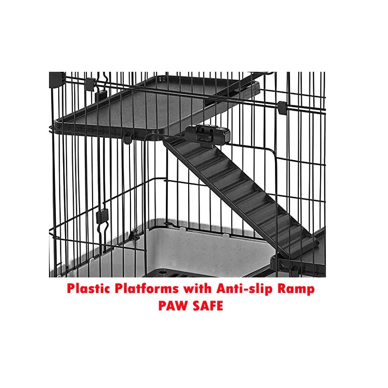 Mcage 4-Tiers Large Habitat On Wheel For Guinea Pig Hedgehog