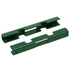 Alberts 672935 Mat Connector for Double Rod Grid Mats Green Plastic-Coated RAL 7016 140 x 18 x 15.5 mm