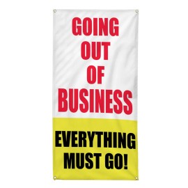 genetic/unbranded Vertical Vinyl Banner Multiple Sizes Going out of Everything Must Go Business - 144x60inches